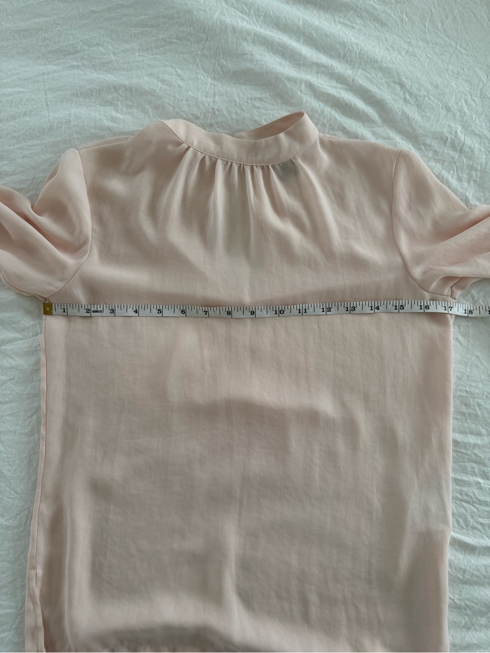 H&M Elegant Women’s Blush Pink Ruffle-Sleeve Top - Picture 9 of 10